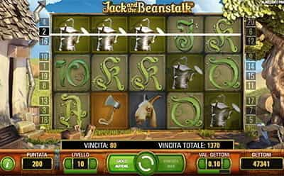 : 3 di un tipo sulla slot Jack and the Beanstalk di NetEnt.