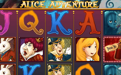 L’interfaccia grafica della slot Alice Adventure del casinò bwin.