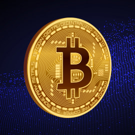 Il logo di Bitcoin.