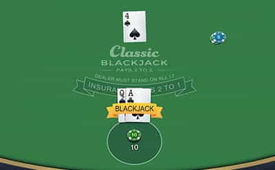 Un blackjack mobile di Pokerstars casinò