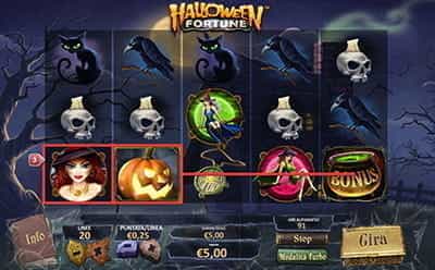 Il simbolo bonus game della slot Halloween Fortune
