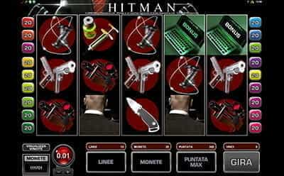 Il simbolo che permette di aggiudicarsi il bonus sulla slot Hitman.