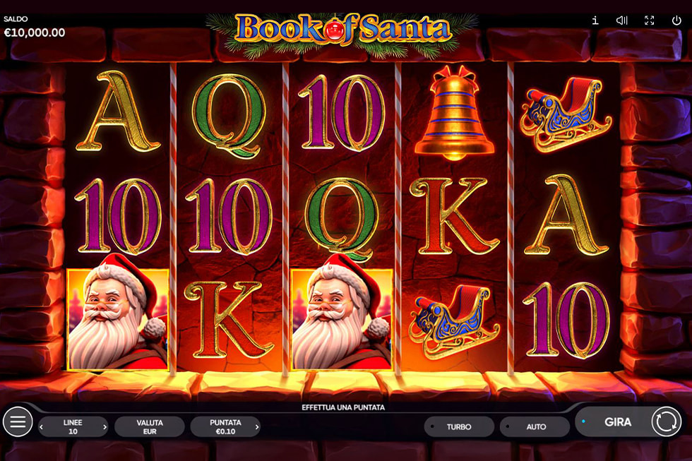 La slot Book of Santa del provder Endorphina