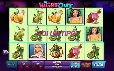 La funzione speciale 5 di un tipo combinazione vincente della slot Playtech A Night Out.