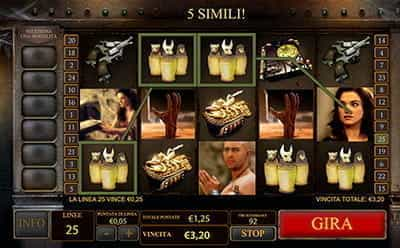 L’opzione vincente Cinque di un tipo peresente sulla slot The Mummy.