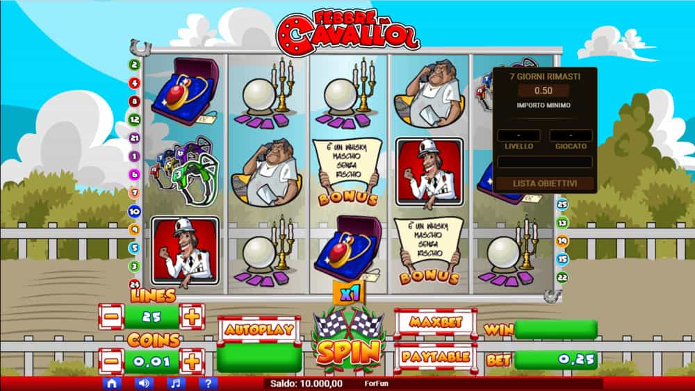 La slot machine Febbre da cavallo di Tuko Productions