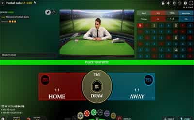 Il game show Football Studio sul casinò mobile CasinoMania