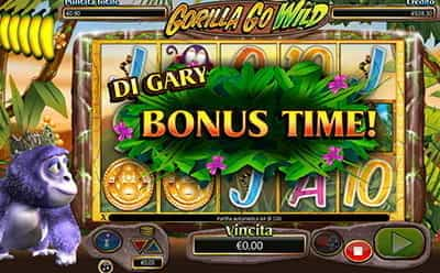 L’opzione Bonus Time della slot Gorilla Go Wild.