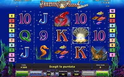 Interfaccia della slot Dolphin’s Pearl di Novomatic.