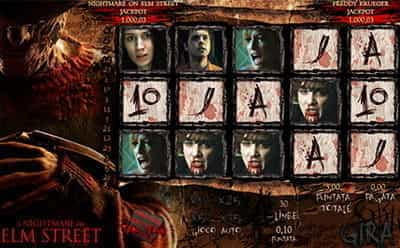  Il layout della slot Nightmare on Elm Street sviluppata da Random Logic.
