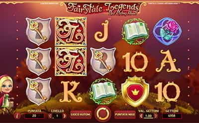 Interfaccia grafica della slot Red Riding Hood di NetEnt.