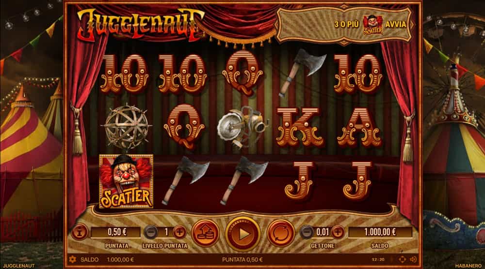 La slot machine Jugglenaut di Habanero