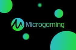 Logo aziendale del software developer Microgaming.