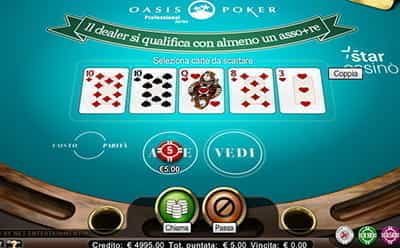Il tavolo Oasis Poker, uno dei prodotti più interessanti di StarCasinò.