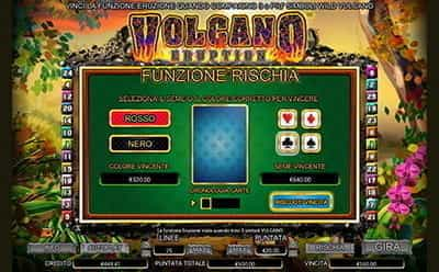 L’opzione raddoppio della slot machine NextGen Volcano Eruption.