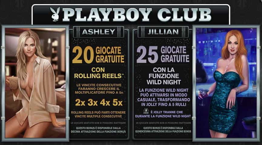 La tabella informativa dei pagamenti presente della videoslot Playboy.