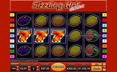 Rischio della slot Sizzling Hot di Novomatic.