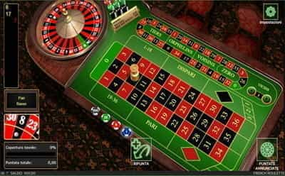 Una roulette mobile di 888casino.