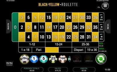 La Black&Yellow roulette di bwin casinò.