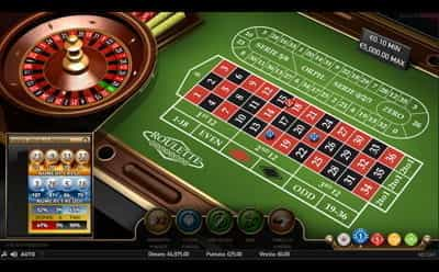 Una roulette mobile di Unibet casinò.