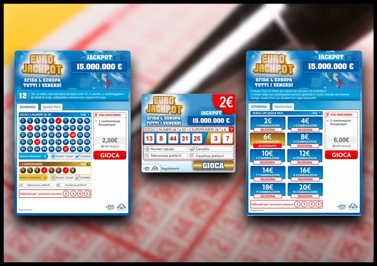 Una schedina della lotteria Eurojackpot