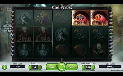 I simboli Scatter presenti sulla slot Blood Suckers.