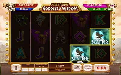 Il simbolo Scatter presente sulla videoslot jackpot Goddess of Wisdom.
