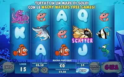 Il simbolo Scatter presente sulla videoslot Wacky Waters della Playtech.