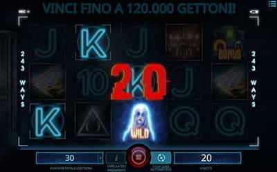 Il simbolo Wild sui rulli della slot Paranormal Activity.