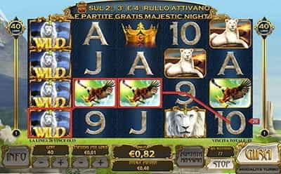 Il simbolo Wild sui rulli della slot White King della Playtech.