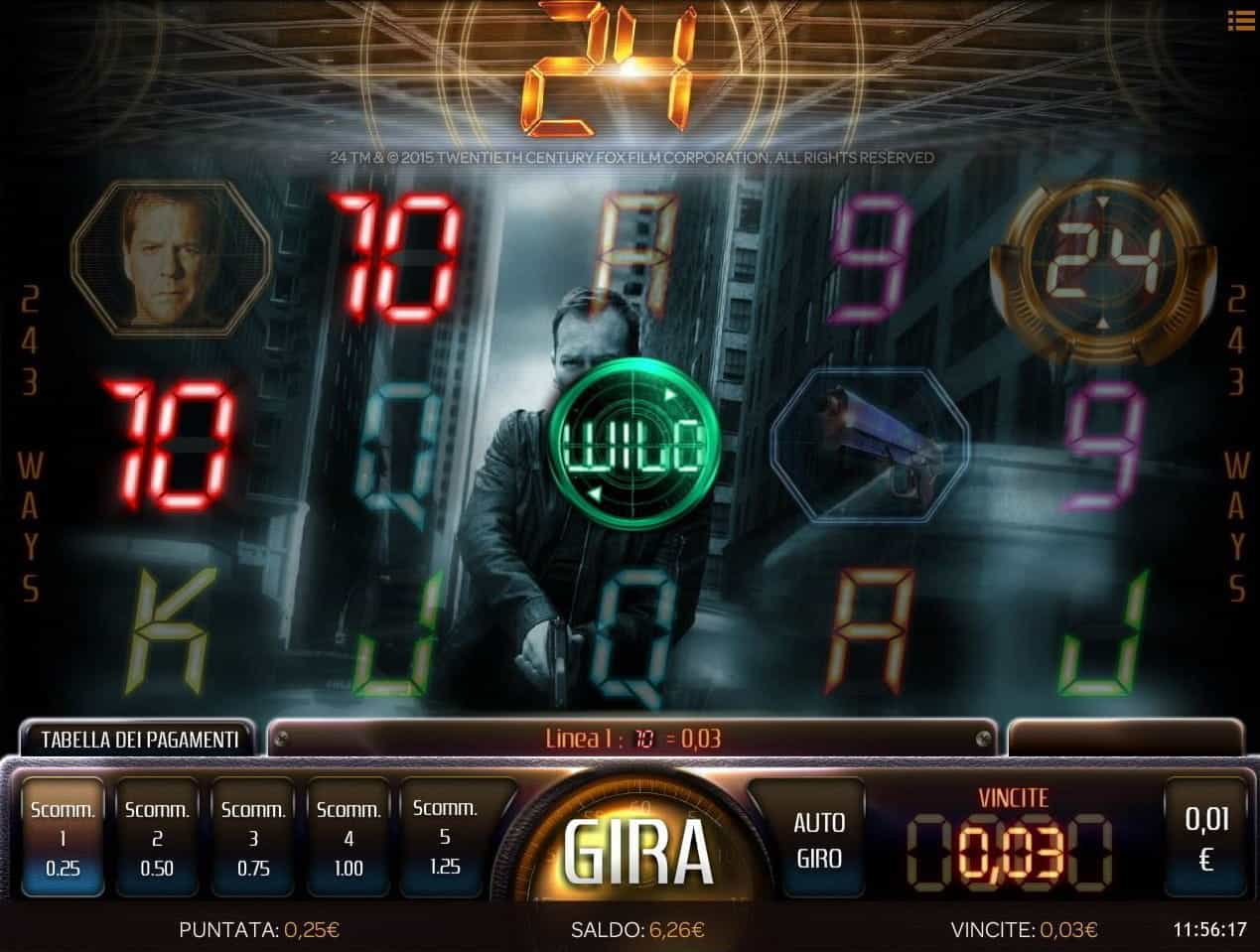 La slot machine 24 di iSoftBet