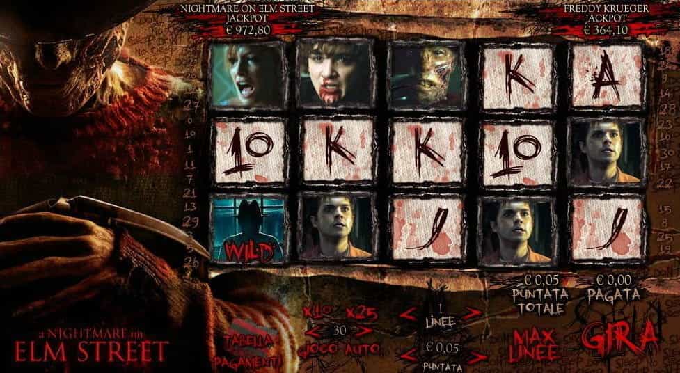 La slot machine A Nightmare on Elm Street di Random Logic.