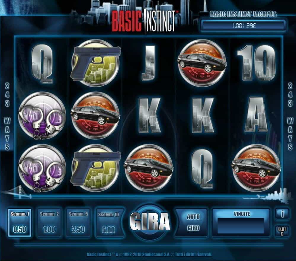 La slot machine Basic Instinct di iSoftBet