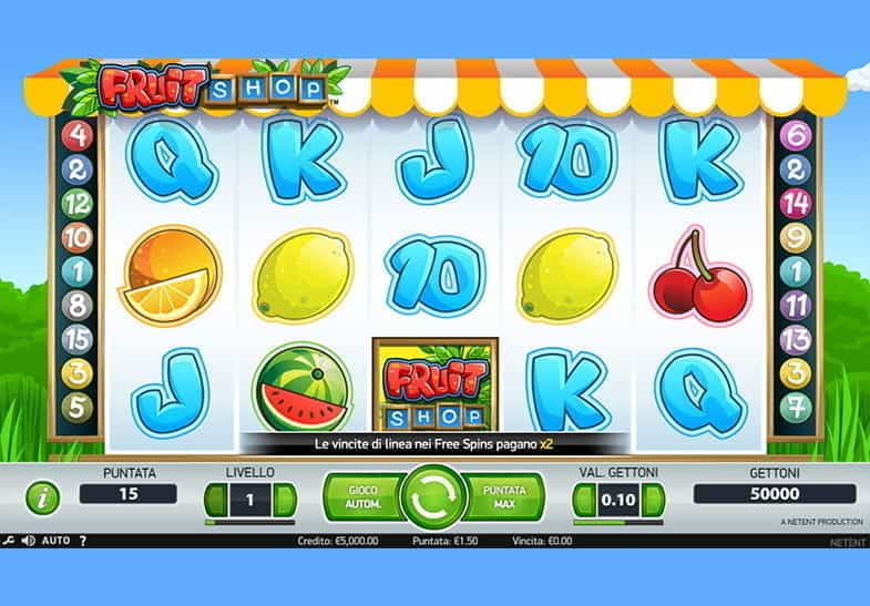 La versione di prova della slot Fruit Shop targata NetEnt.