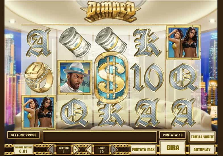 L’interfaccia demo della slot Pimped.