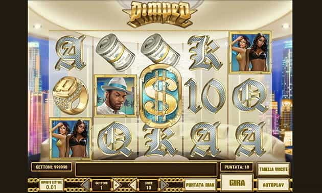 L’interfaccia di gioco della slot Pimped.