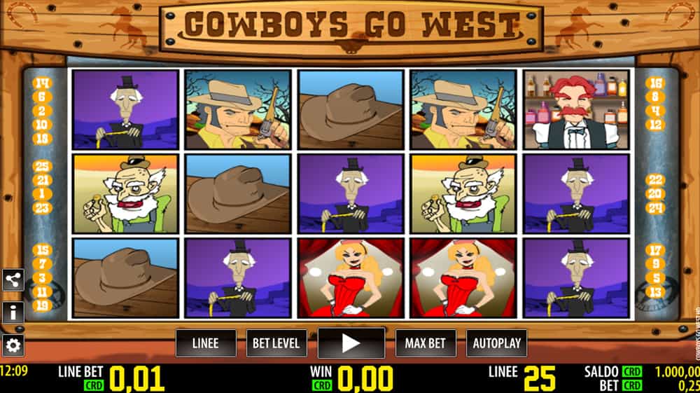 La slot Cowboys Go West della casa software Worldmatch.