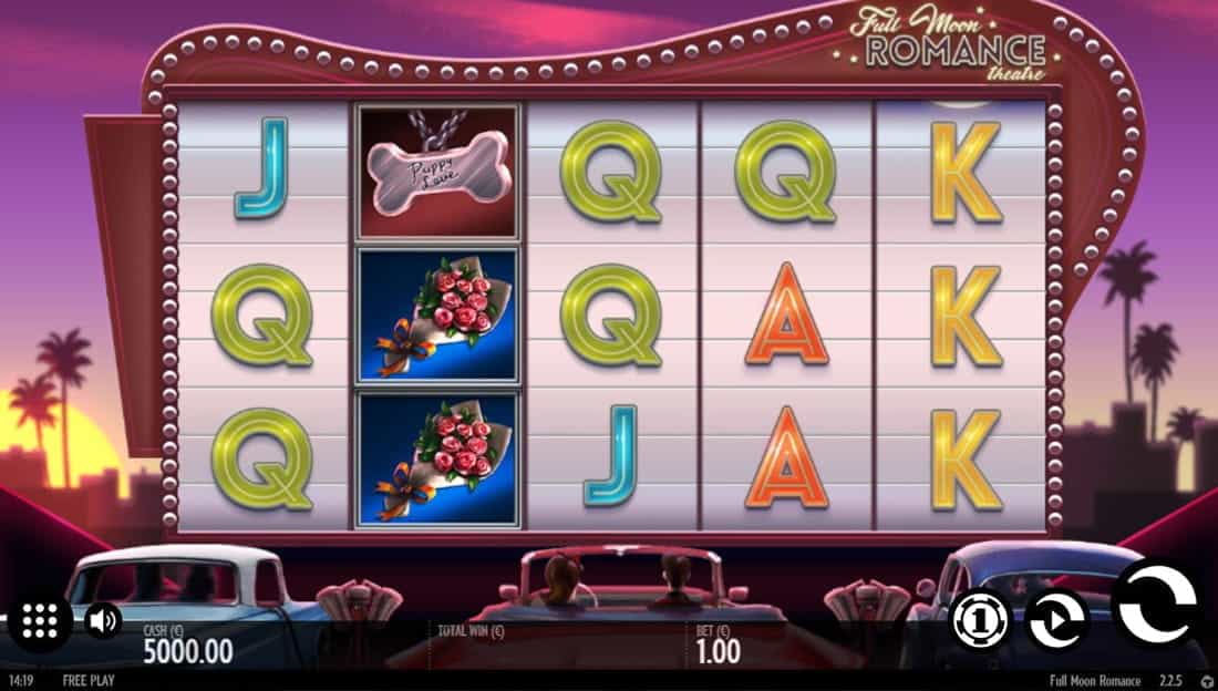 La slot Full Moon Romance prodotta da Thunderkick.