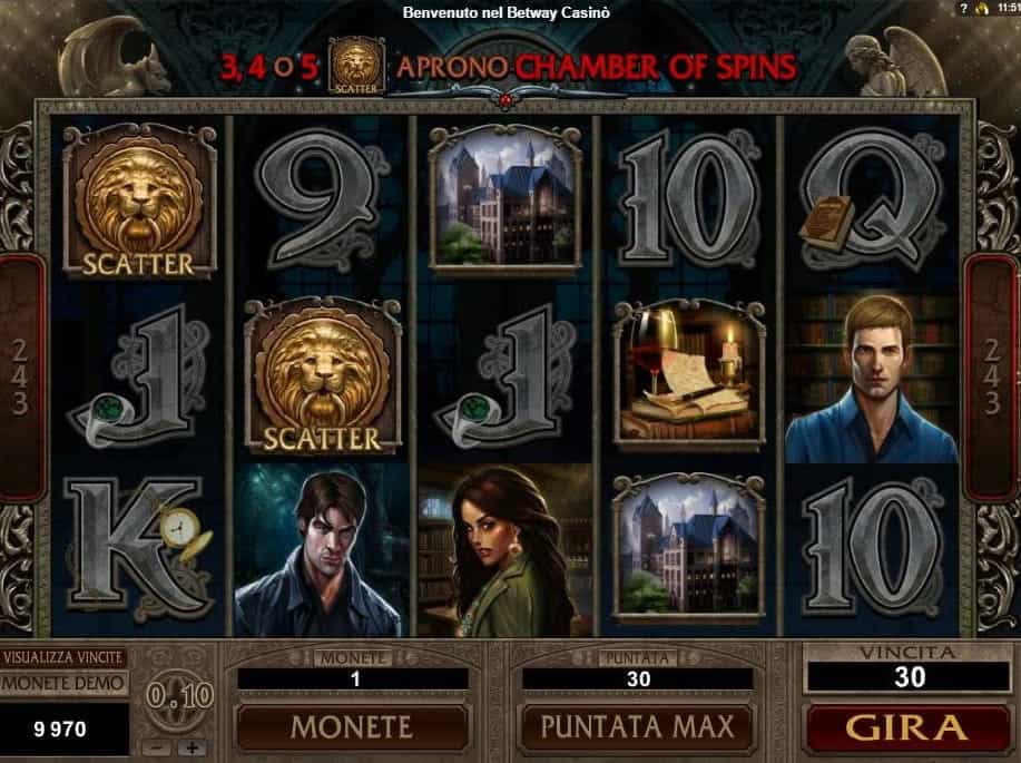 La slot machine Immortal Romance di Microgaming