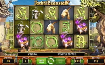 La slot Jack and the Beanstalk di NetEnt.