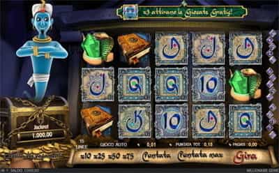 La slot Millionaire Genie mobile di 888casino.