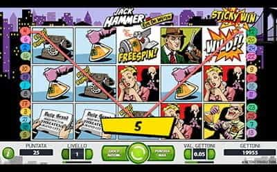 Sticky Win alla slot Jack Hammer di Random Logic.