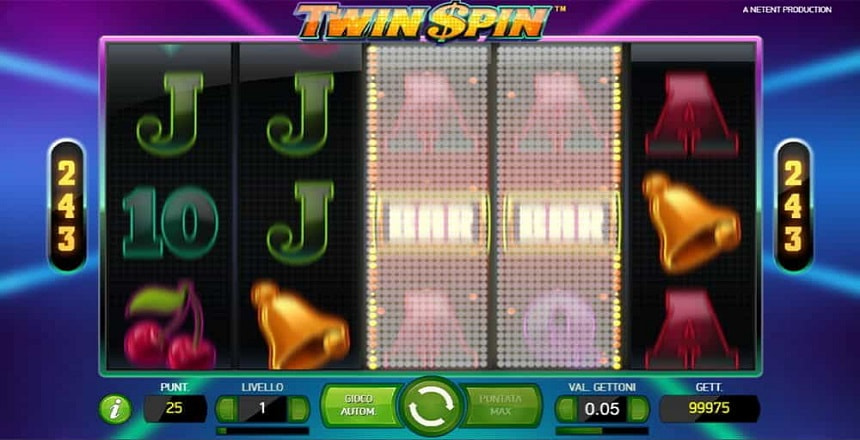 La slot machine Twin Spin di Evolution Gaming, prodotta da NetEnt