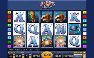 Vincita sulla slot Dolphin’s Pearl di Novomatic.