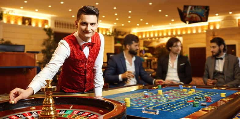 Croupier e roulette