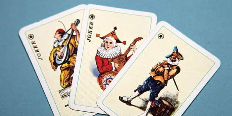 I jolly delle carte da gioco