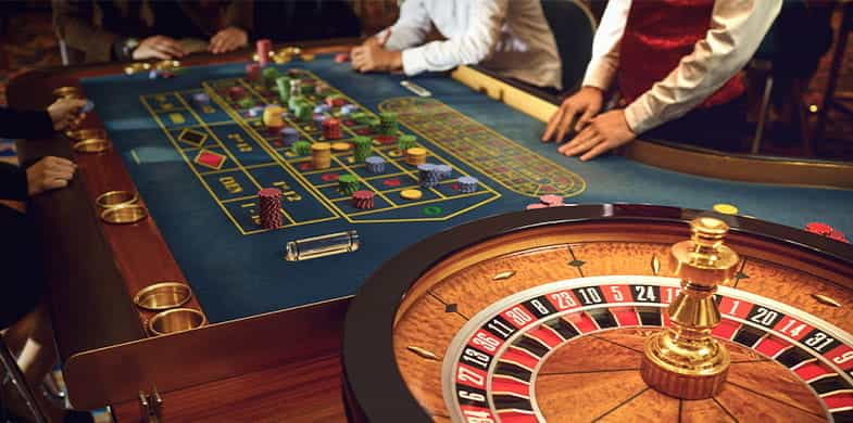 Tabellone della roulette e ruota