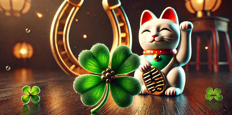 Quadrifogli, ferro di cavallo e maneki neko