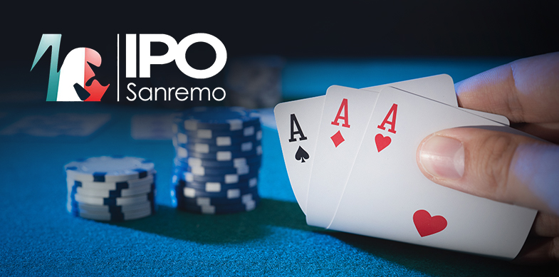 Tris d’assi, fiches, logo IPO Sanremo