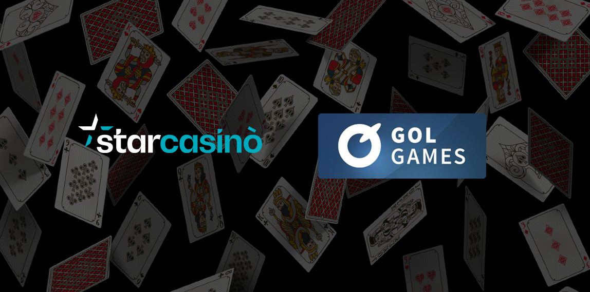 Carte, logo StarCasinò, logo GOL Games 
